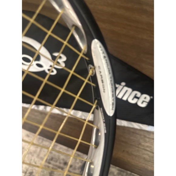 PRINCE O3 SILVER Tennis Racquet OS 118 sq. in. grip 4 1/4 Grip and Case - Picture 9 of 11